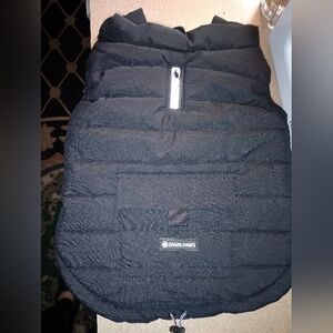Black Puffer Water Resistant Dog Vest by Spark Paws Size XL
